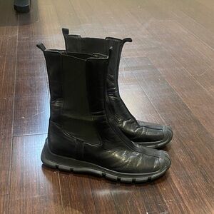 Miu Miu Black Leather Men's Boots